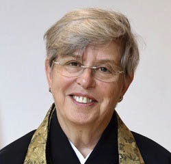 Linda Myoki Ryugo Lehrhaupt Roshi ist Mit-Organisatorin der Zen-Tagung "Strahlendes Licht" am Benediktushof